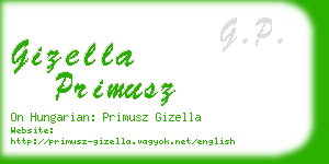 gizella primusz business card